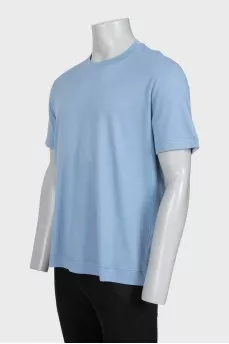 Men's plain blue T-shirt