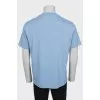 Men's plain blue T-shirt