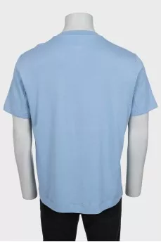 Men's plain blue T-shirt
