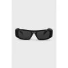 Rectangular sunglasses with logo