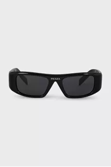 Rectangular sunglasses with logo