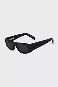Rectangular sunglasses with logo