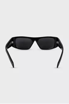 Rectangular sunglasses with logo