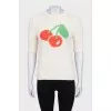 White jumper with embroidery