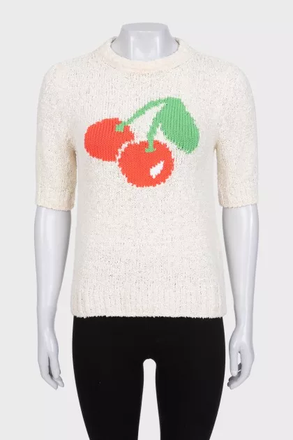White jumper with embroidery
