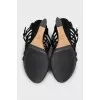 Black suede sandals