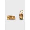Vintage gold ribbed earrings