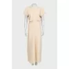 Beige fitted dress
