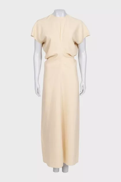 Beige fitted dress