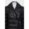 Black eco-leather coat