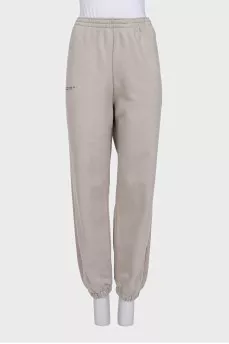 Gray tracksuit with a hood