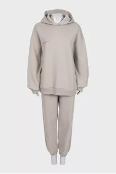 Gray tracksuit with a hood