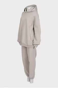 Gray tracksuit with a hood