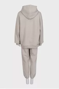 Gray tracksuit with a hood