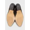 Brown suede cossacks