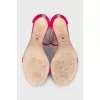 Pink suede sandals