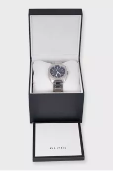 Men's watch with a logo on the dial