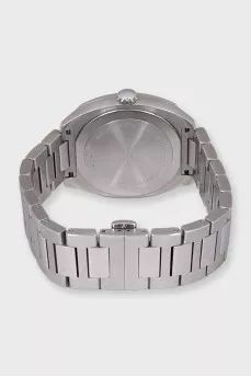 Men's watch with a logo on the dial
