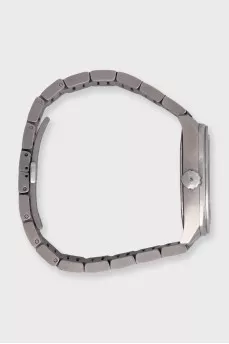 Men's watch with a logo on the dial
