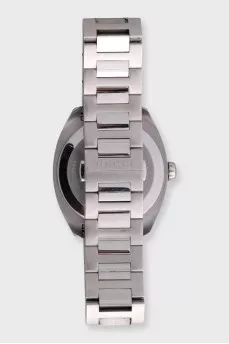 Men's watch with a logo on the dial