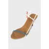 Sandals with thin leather straps