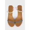 Sandals with thin leather straps