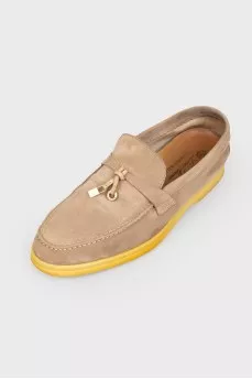 Beige suede lofors