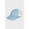 Two-tone cap with tag