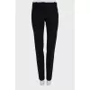 Classic black straight-cut trousers