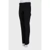 Classic black straight-cut trousers