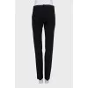 Classic black straight-cut trousers