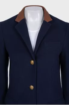 Blue coats with leather collars