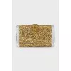 Acrylic clutch decorated with gold glitter