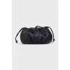 Leather drawstring bag