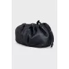 Leather drawstring bag