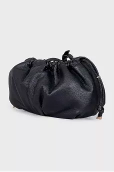 Leather drawstring bag