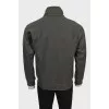 Men's zip-up hoodie with logo on the sleeve