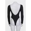 Backless bodysuit with no fastening