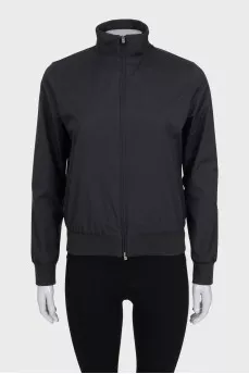 Gray sports reversible sweatshirt