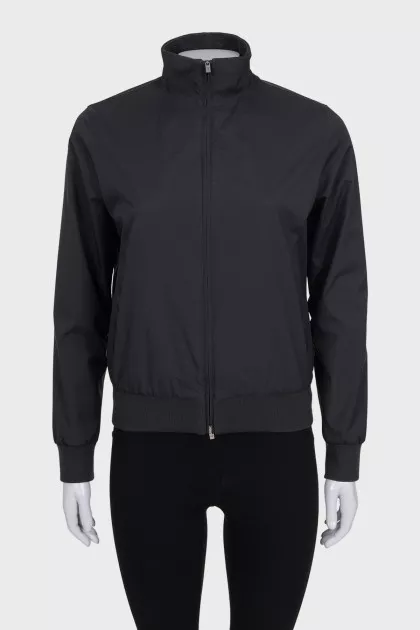 Gray sports reversible sweatshirt