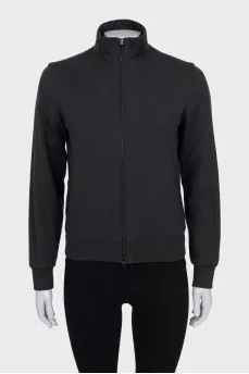 Gray sports reversible sweatshirt