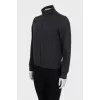 Gray sports reversible sweatshirt