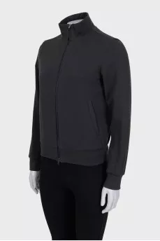 Gray sports reversible sweatshirt