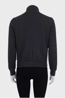 Gray sports reversible sweatshirt