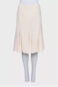 Silk skirt with buttons