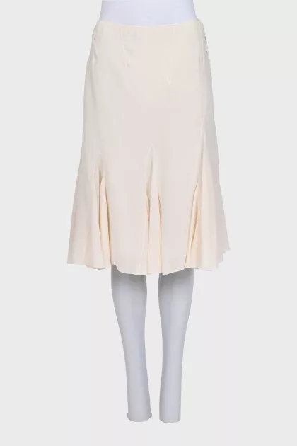 Silk skirt with buttons