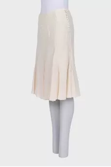 Silk skirt with buttons
