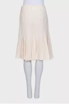 Silk skirt with buttons
