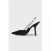 Black slingbacks made from J'Adior fabric