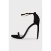 Black suede sandals